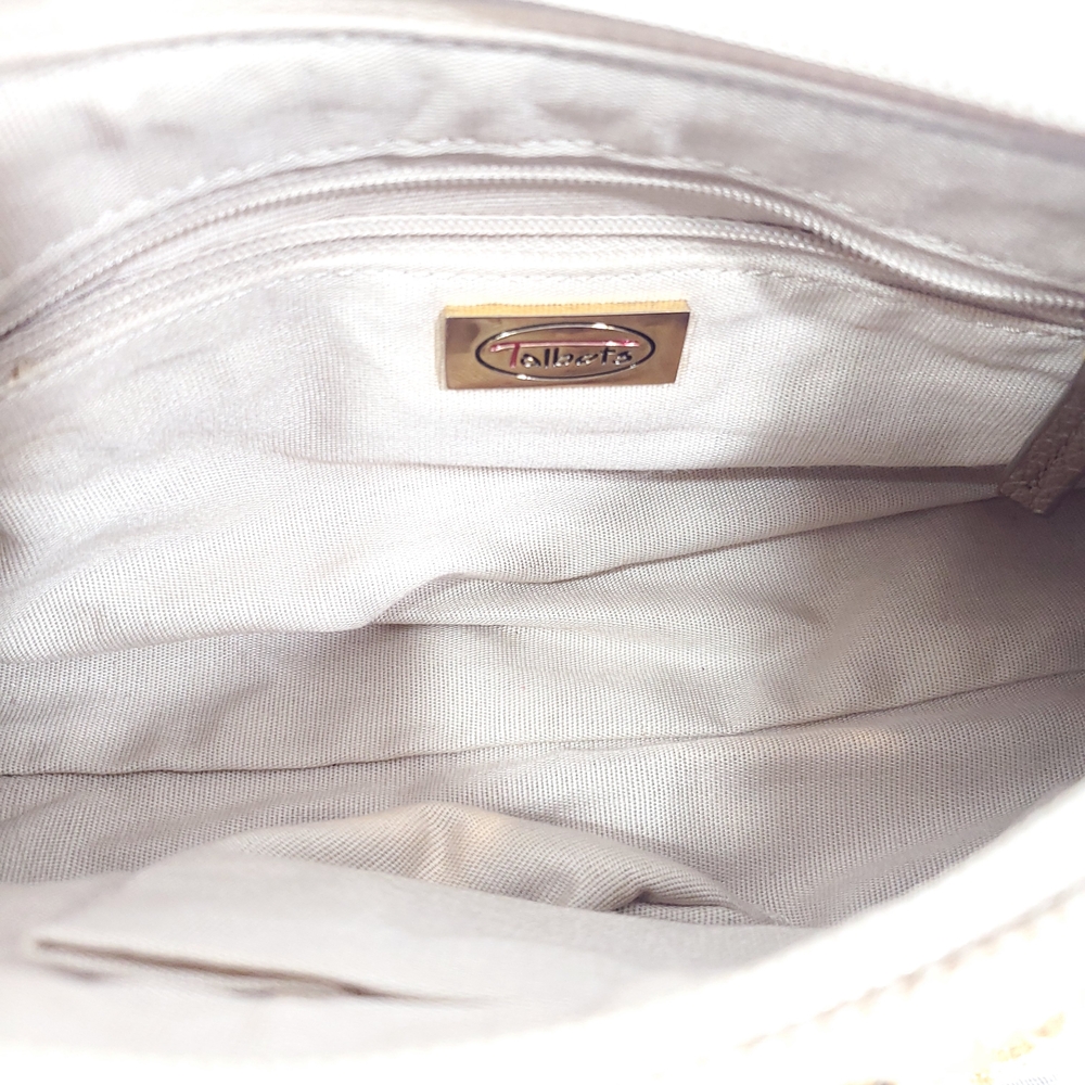 Talbots Linen Jute Beaded Embroidered Handbag Purse - Picture 6 of 6